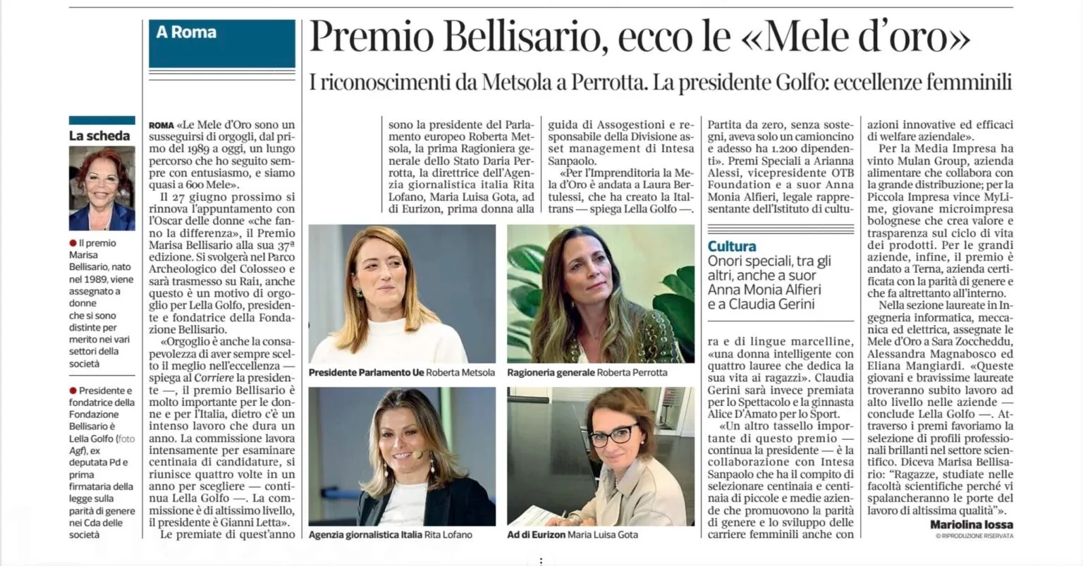 The Mela d'Oro Award